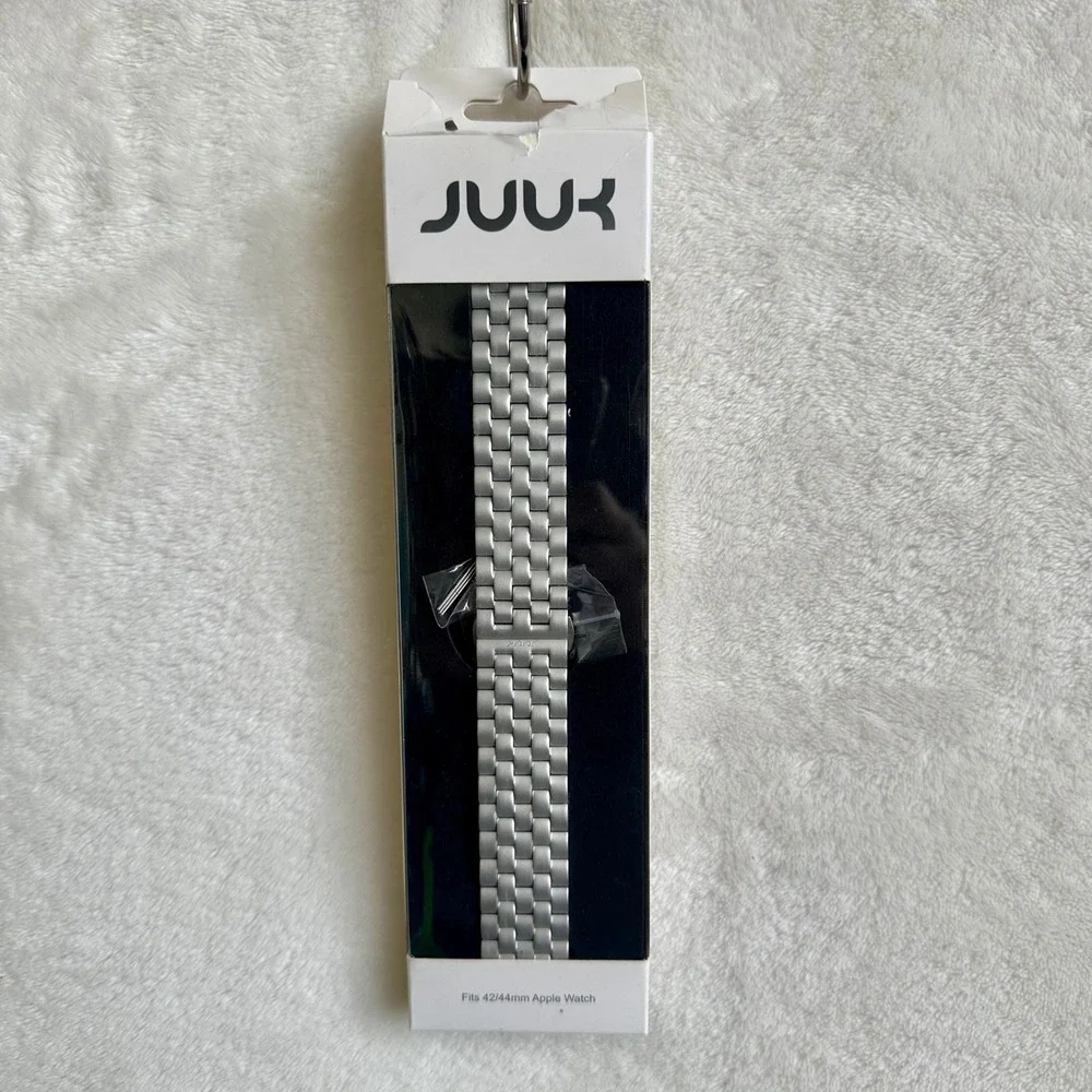 JUUK Qrono Silver Aluminum Link Apple‎ Watch Band 42mm 44mm Open Box